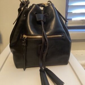 Dooney and Bourke Florentine Logan Drawstring Bag, black